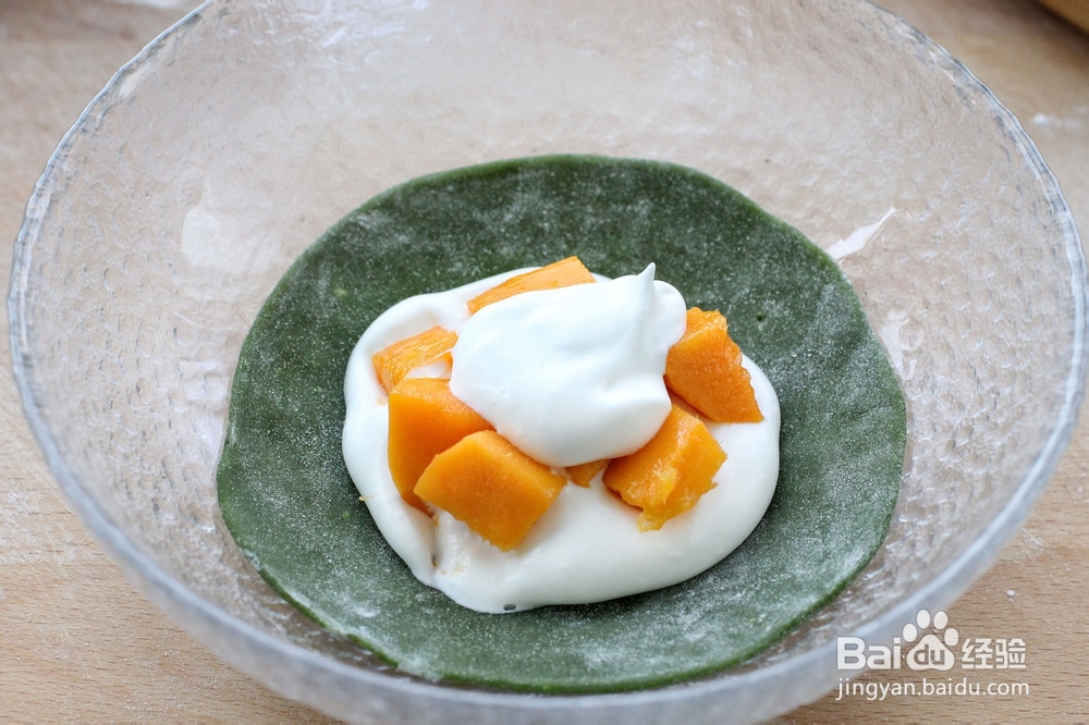非常简单的网红甜品：抹茶芒果雪媚娘