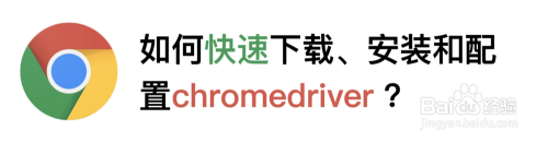 如何快速下载、安装和配置chromedriver ？