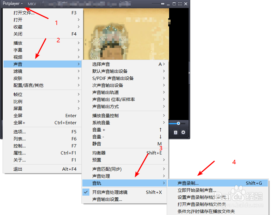 potplayer怎么只播放视频声音而不显示视频画面