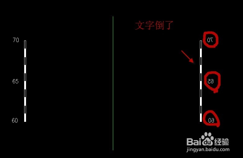 CAD中镜像：图倒，文字倒及不倒