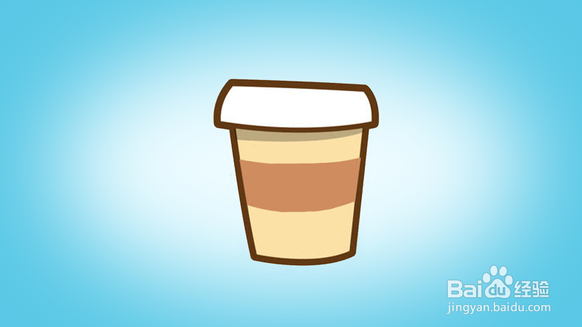 如果画创意卡通茶杯