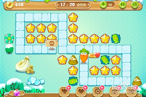 保卫萝卜2第13关金萝卜攻略