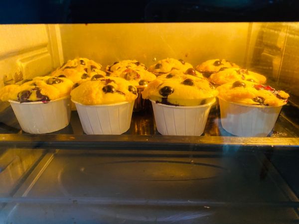 蓝莓爆浆玛芬蛋糕