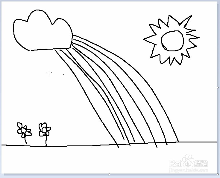 简笔画之雨后的彩虹