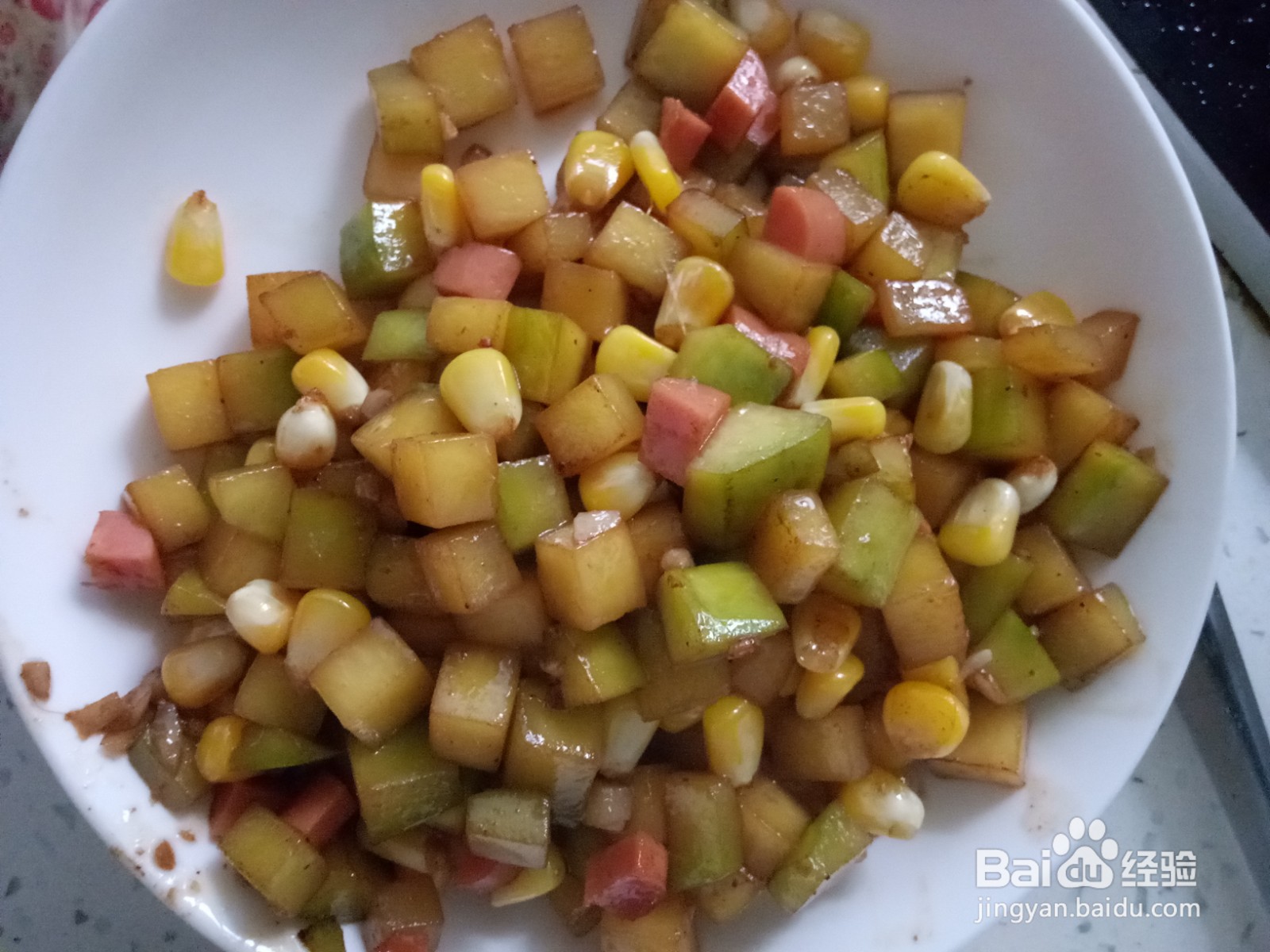 嫩南瓜炒玉米粒