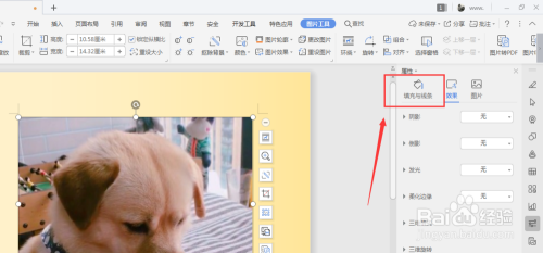 WPS文档中如何给图片添加渐变颜色的轮廓边缘