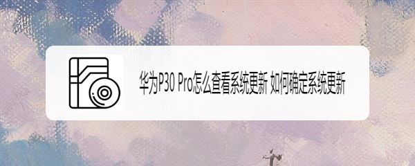 华为P30 Pro怎么查看系统更新 如何确定系统更新