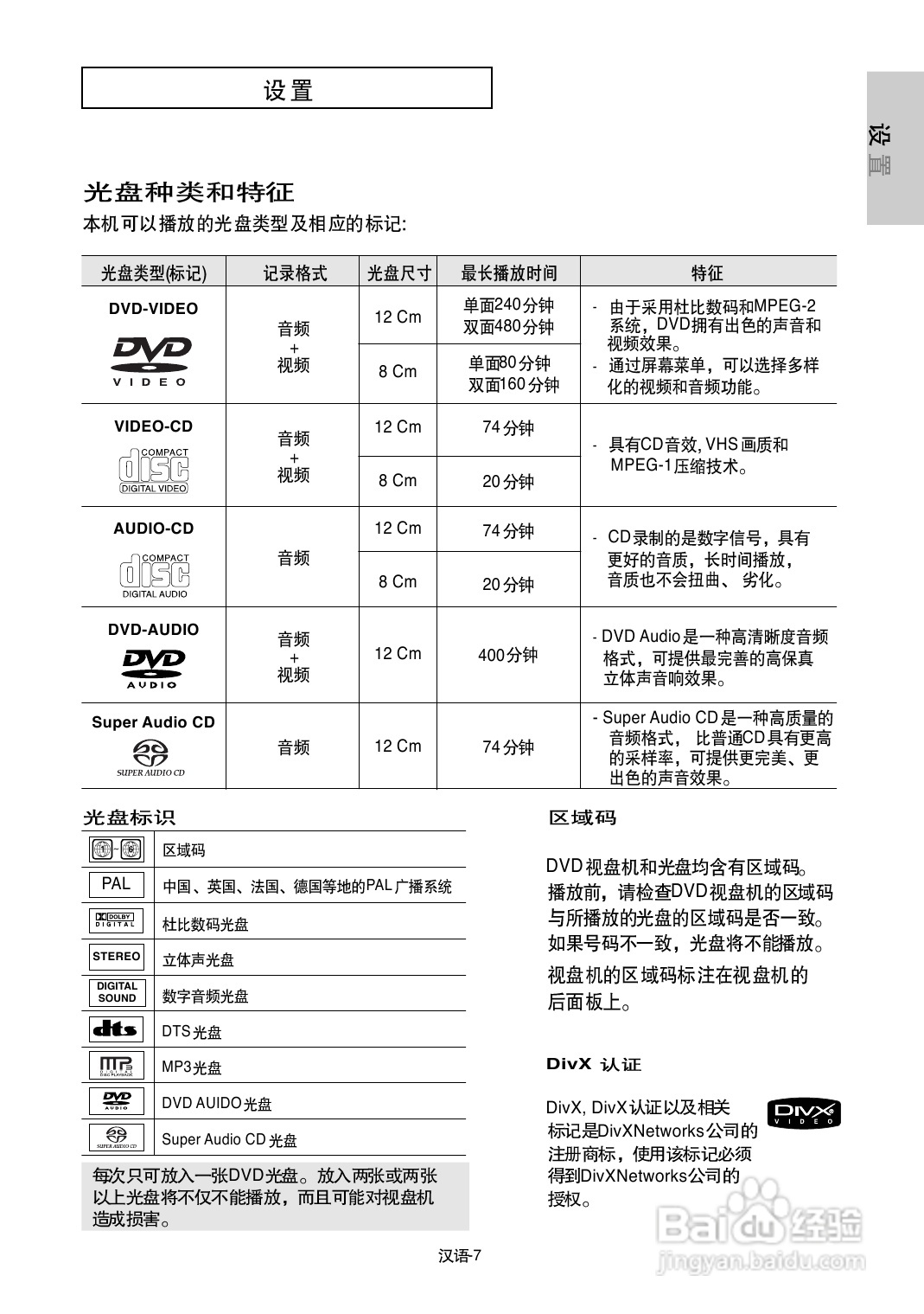 三星DVD-P650K使用说明书:[1]