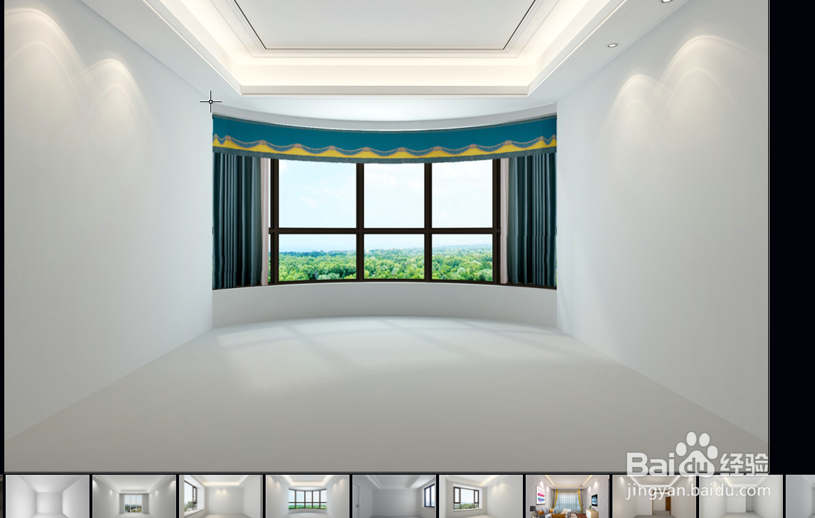 如何设计弧形窗的窗帘效果呢？