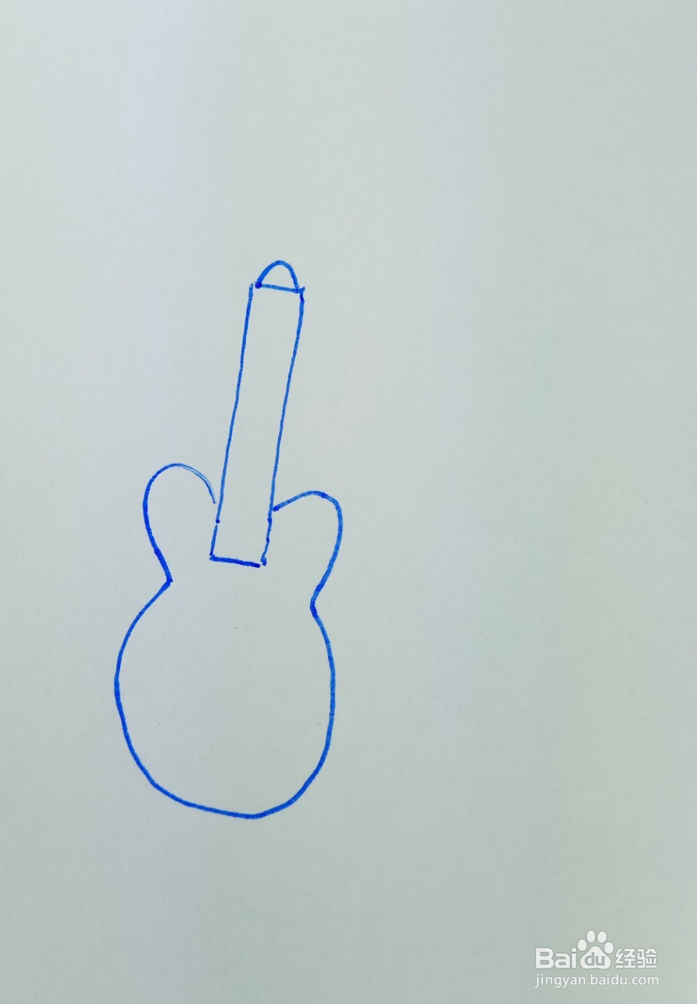 怎样画儿童简笔画漂亮的吉他？