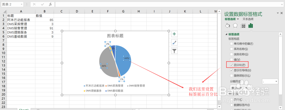工作小技巧--Excel创建简单饼图