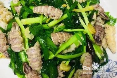 韭菜炒皮皮虾肉