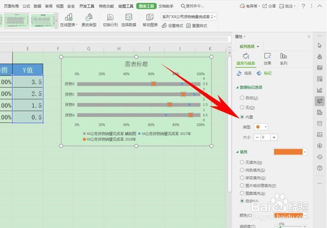 Excel 表格技巧—如何制作业绩完成率滑珠图