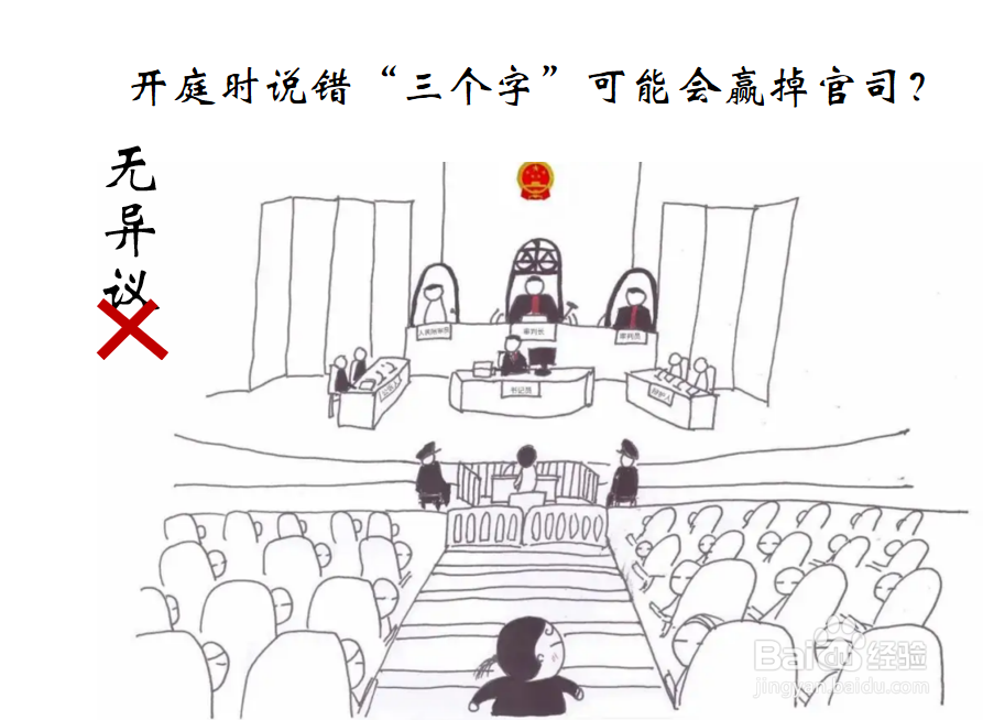 开庭时千万别乱说三个字!!