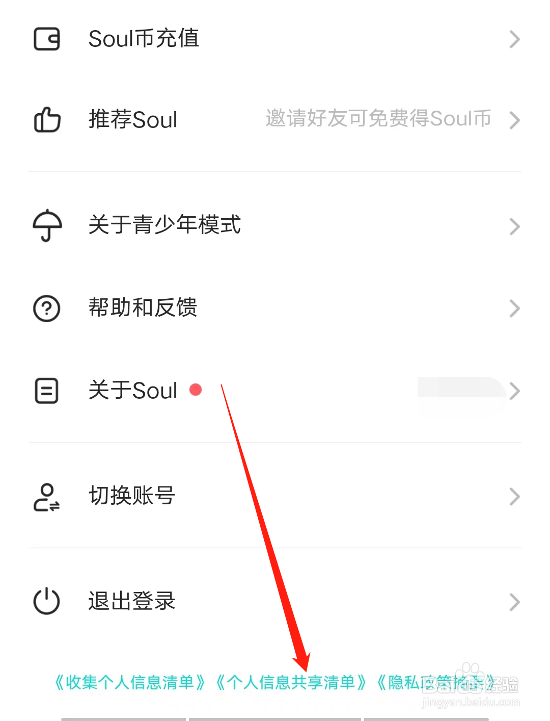 怎样查看Soul的个人信息共享清单