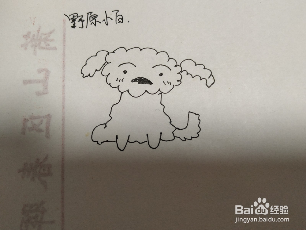 野原小白简笔画怎么画