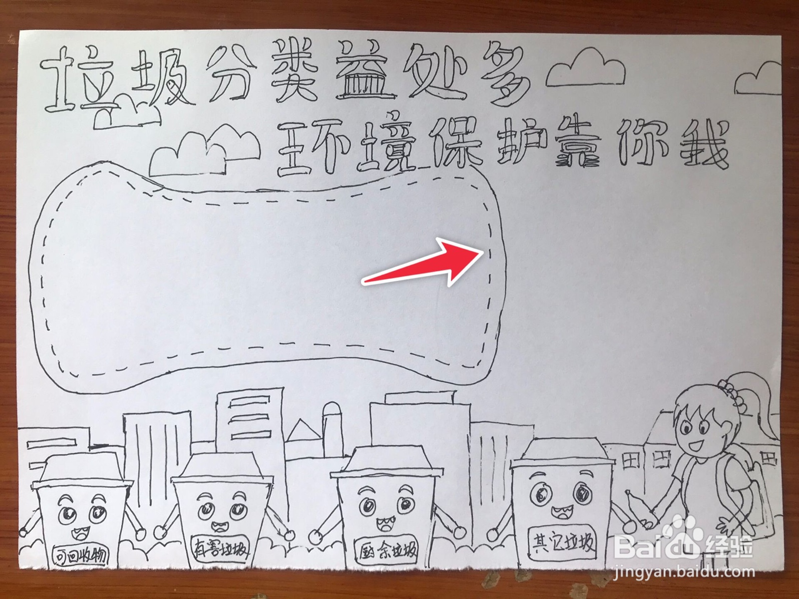 垃圾分类益处多,环境保护靠你我手抄报