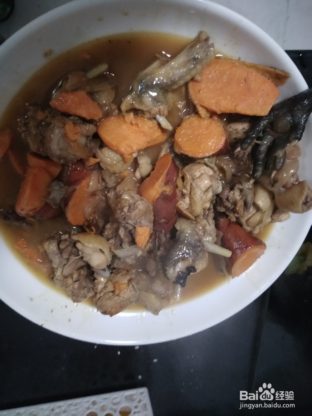 红薯炖仔鸡块