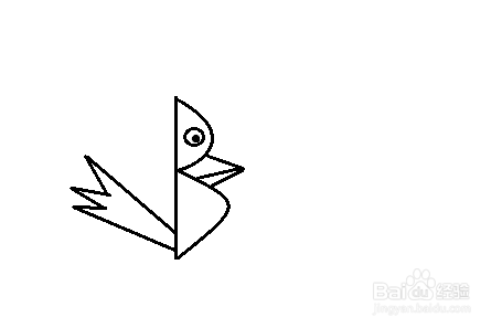 简笔画-如何画创意小鸟的简笔画