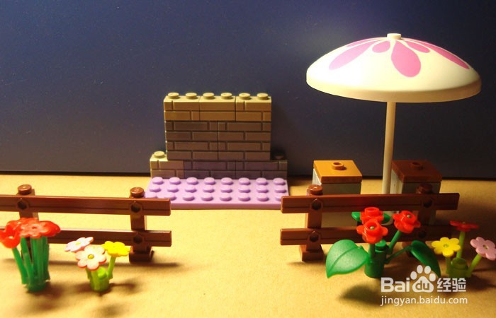 如何用积木拼装湿地公园看风景的场景