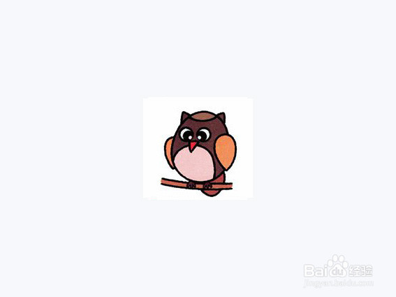 猫头鹰简笔画