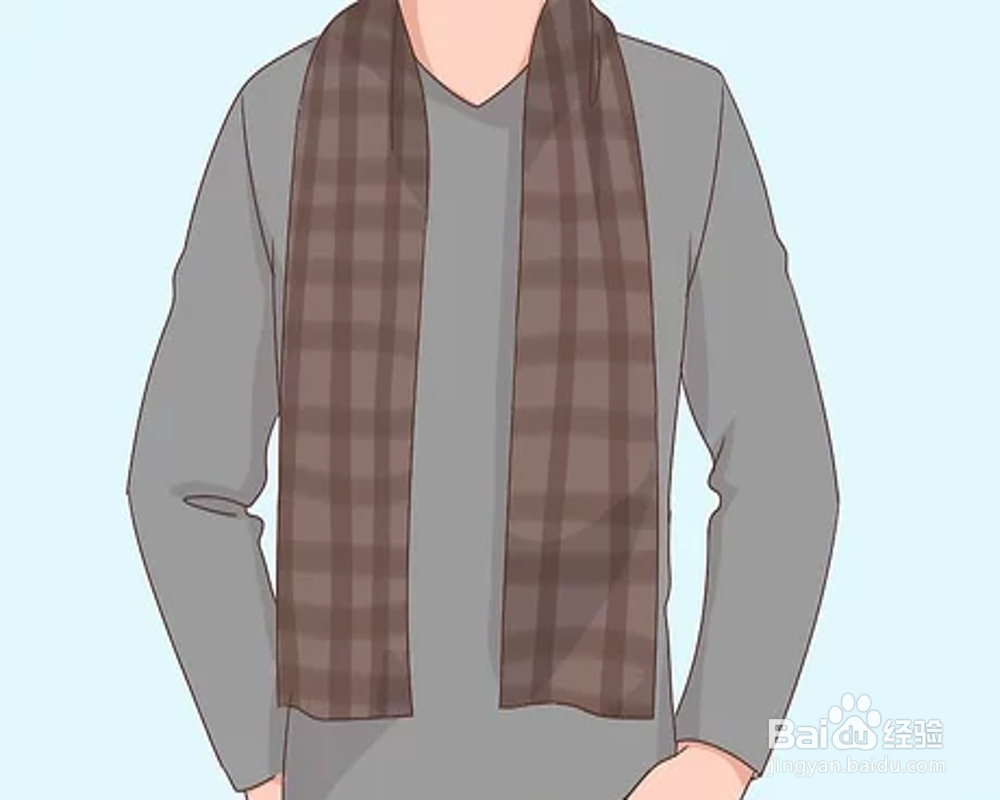 男士围巾系法