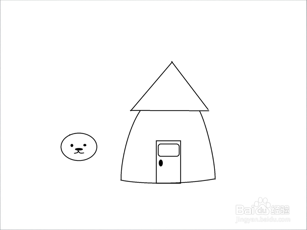 小兔的家：简笔画步骤