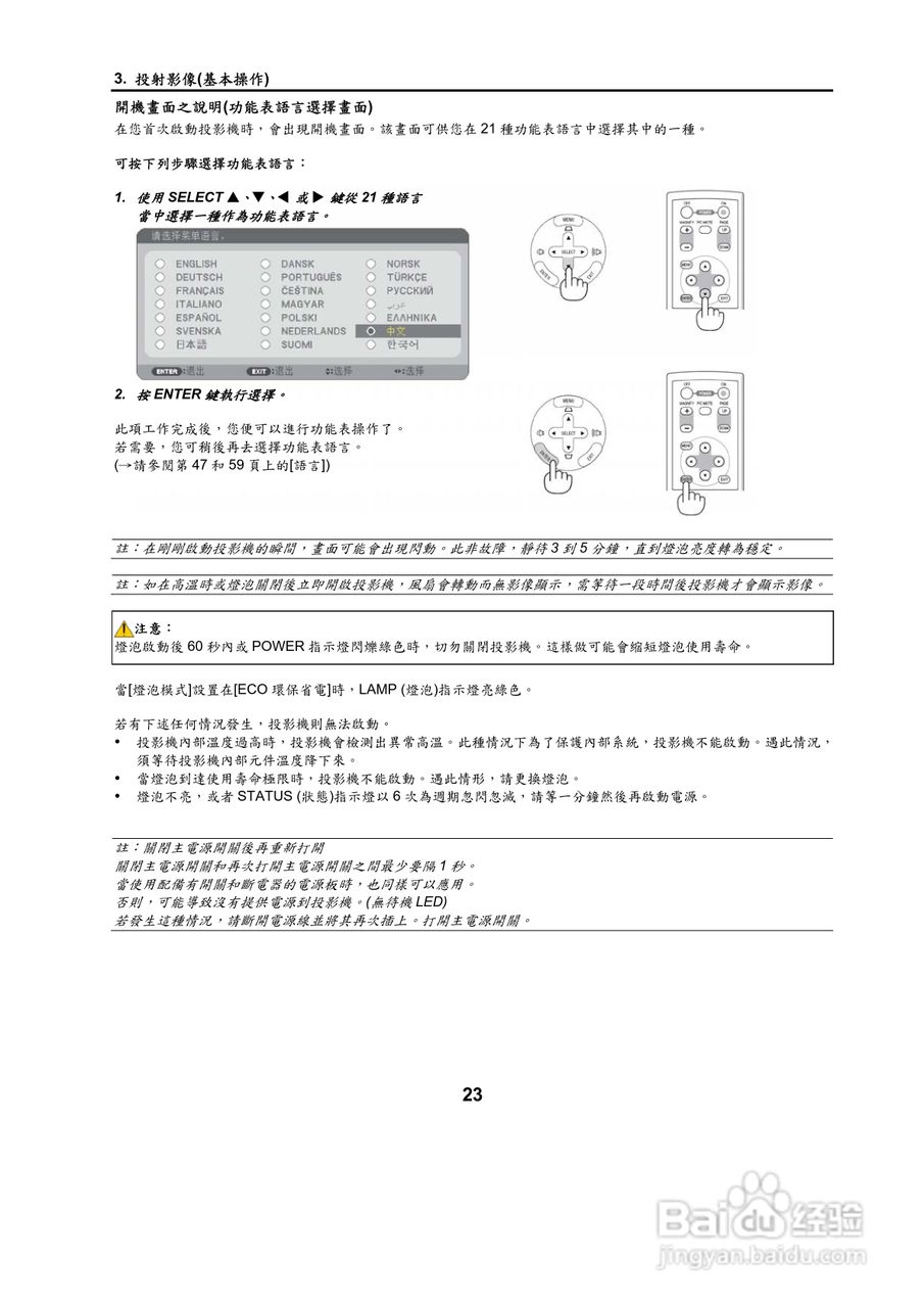 NEC NP500W投影机用户手册:[4]