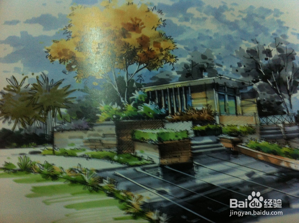 景观建筑效果图上色详解