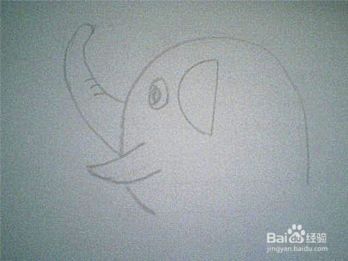 简笔画大象的画法