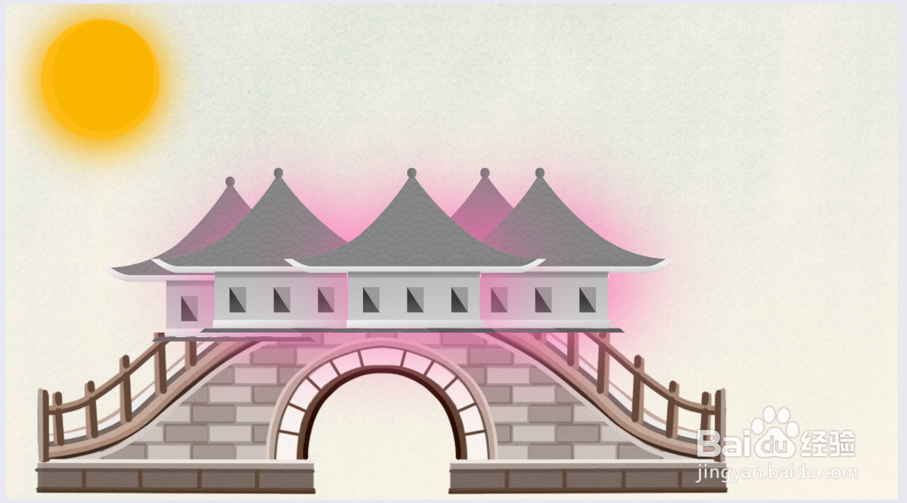 五亭桥简笔画