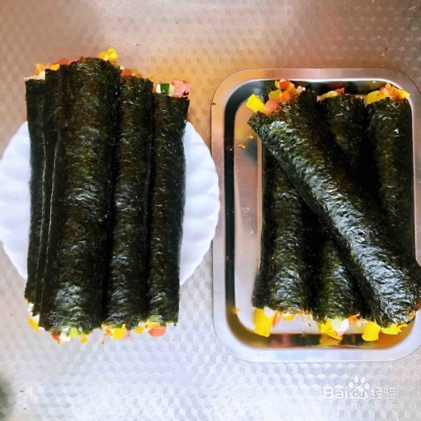 肉松蛋黄寿司做法