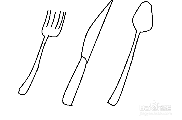 西餐具简笔画怎么画