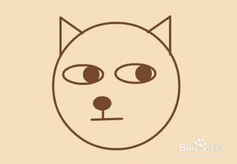 简笔绘画狗头的画法