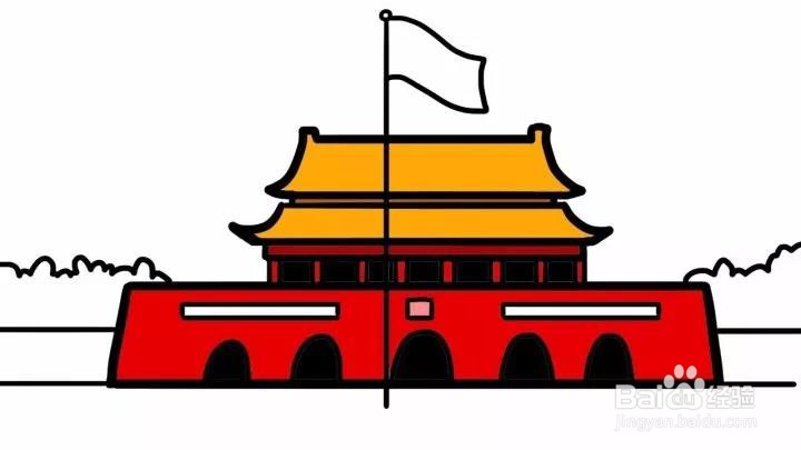 北京天安门简笔画