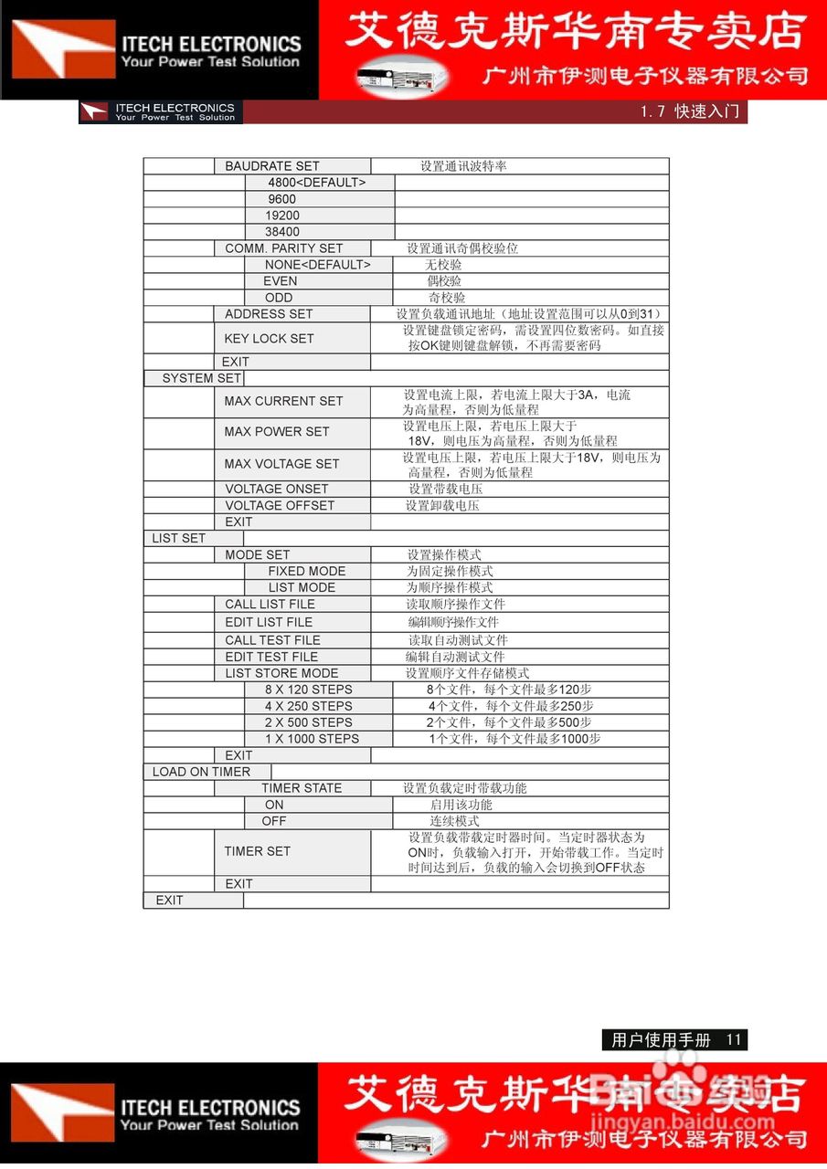艾德克斯IT8511电子负载说明书:[2]