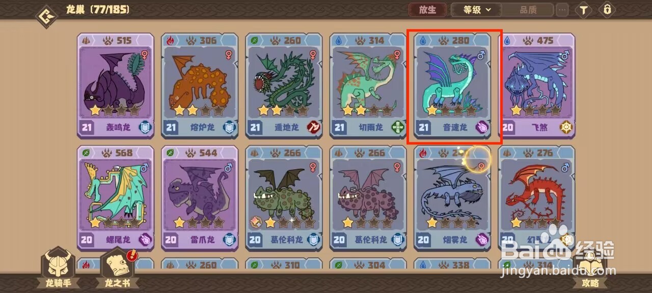 驯龙高手旅程怎么将音速龙升级直40级？