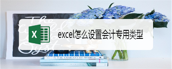 excel怎么设置会计专用类型