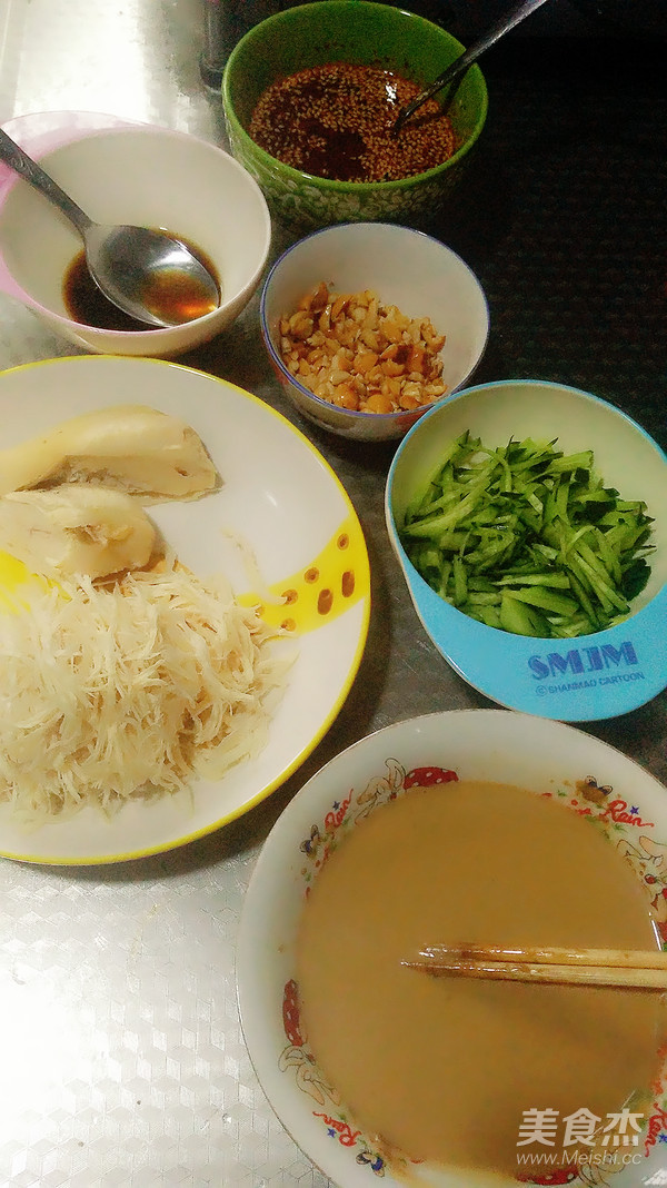 鸡丝凉面的做法