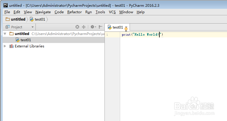如何使用Pycharm新建Python项目