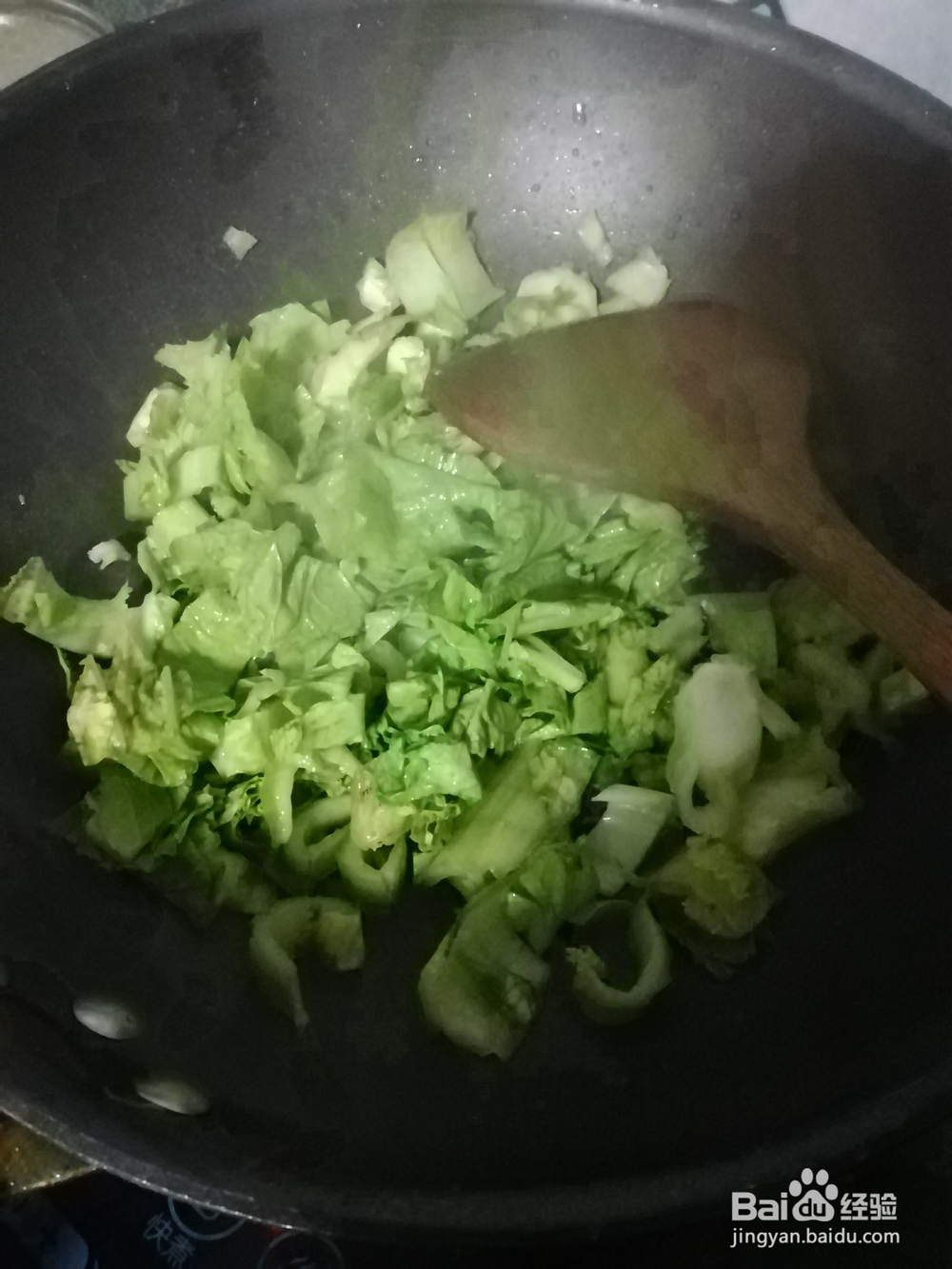 盖菜炒虾皮做法