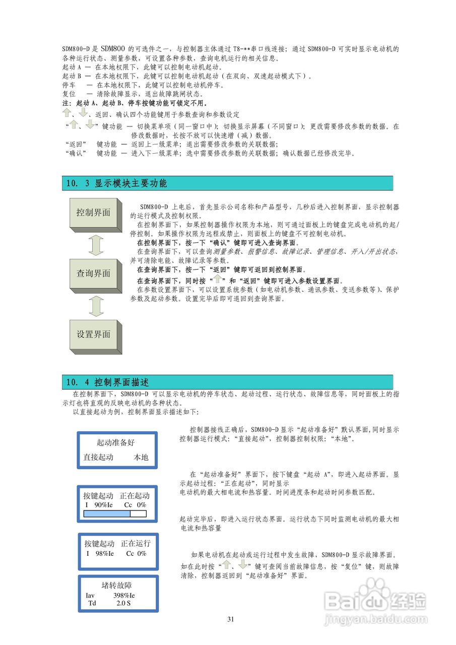 SDM800智能电动机保护控制器说明书:[4]