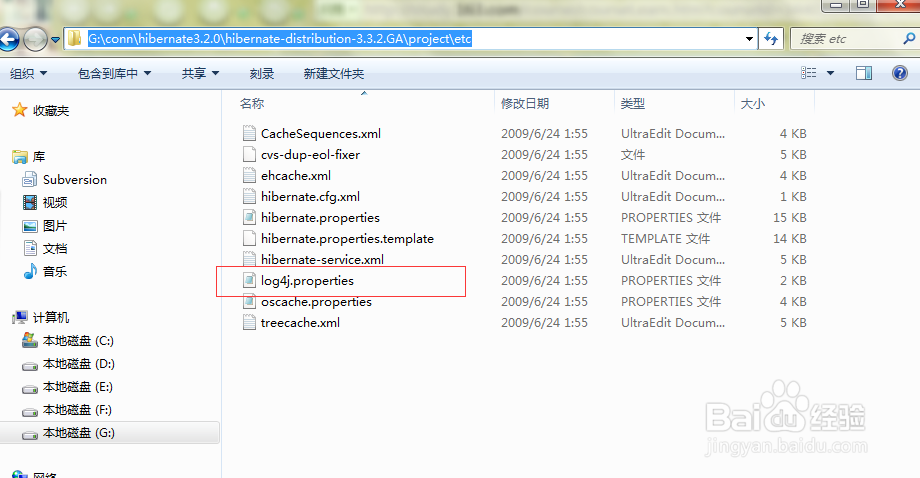 hibernate 配置log4j