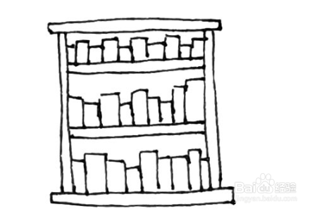 简笔画书架怎么画