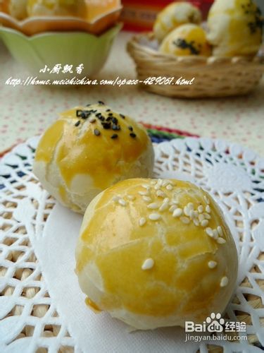 酥皮月饼---莲蓉酥@豆沙酥