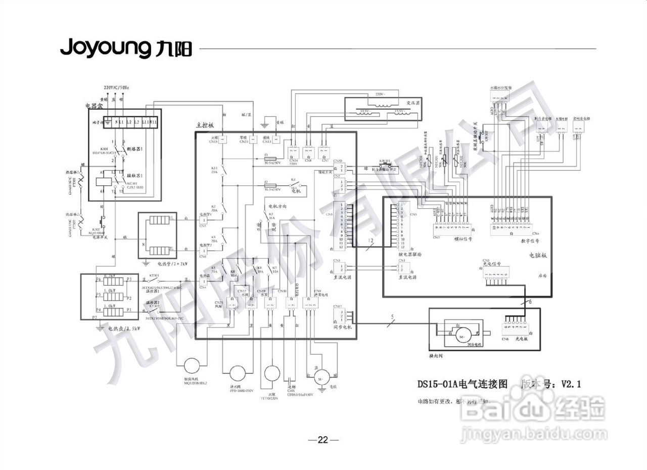 九阳豆浆机DS15-01B型使用说明书:[3]