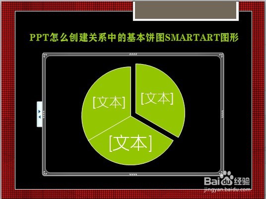 PPT怎么创建关系中的基本饼图SMARTART图形