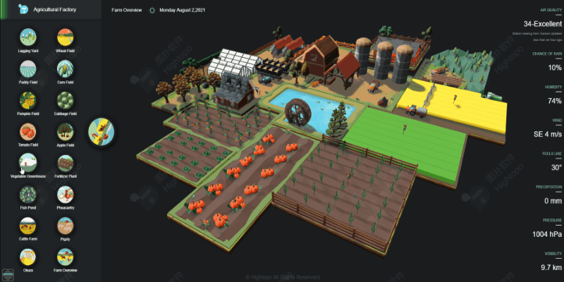 搭建智慧农场 3D 可视化管理平台