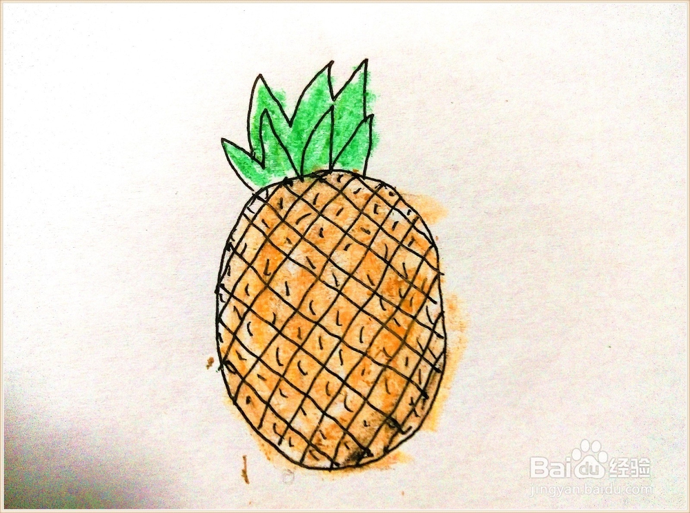 简笔画——菠萝