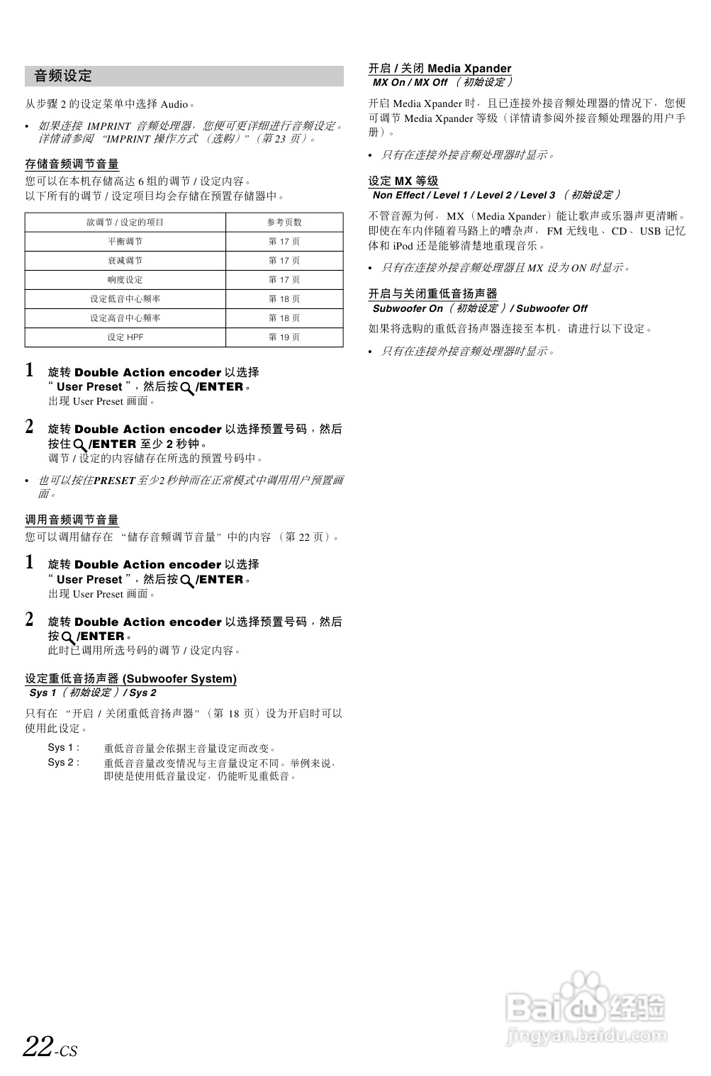 阿尔派 IDA-X100型接收机说明书:[2]